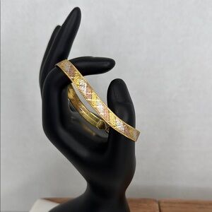 Vintage Italian Estate Gold Tone, Copper Tone and 925 Silver Bracelet lot C51